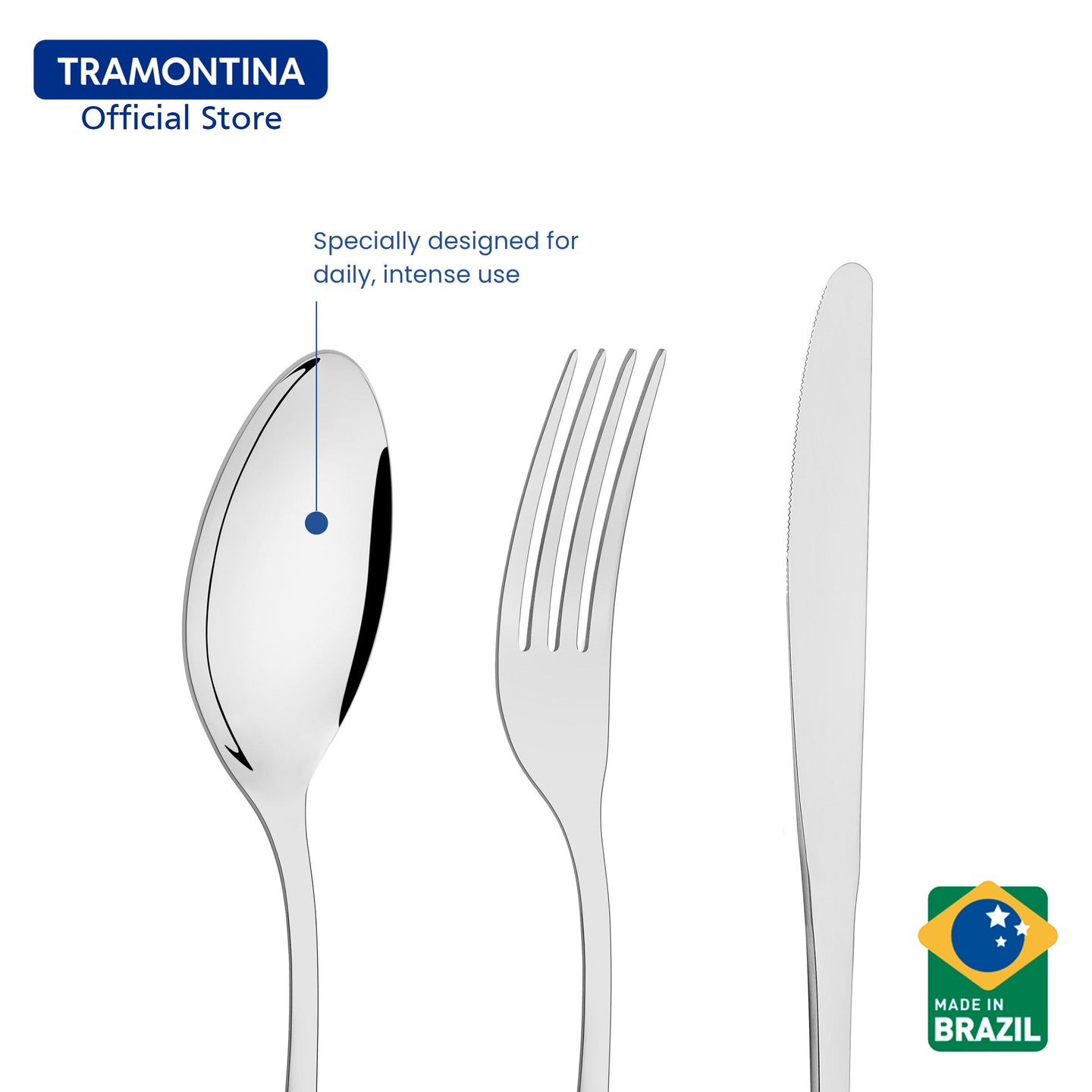 Tramontina Stainless Steel Dining / Table Cutlery Set 16pcs (Havana)