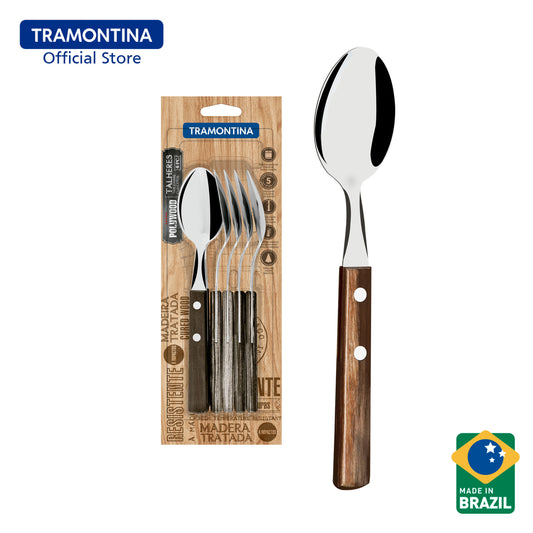 Tramontina Stainless Steel Dining Spoon Set 6pcs (Polywood)