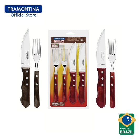 Tramontina Stainless Steel Barbecue Set 4pcs (Polywood)