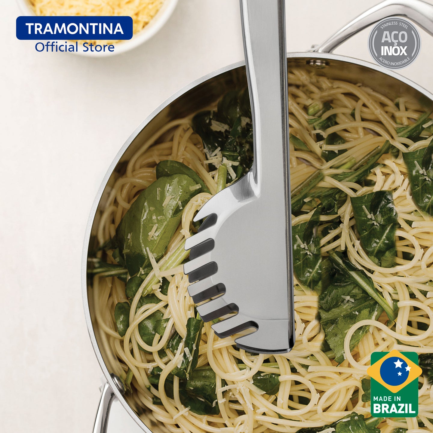 Tramontina Stainless Steel Spaghetti Tong (Essentials)