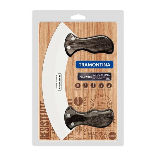 Tramontina Mezzaluna Mincing Knife Polywood