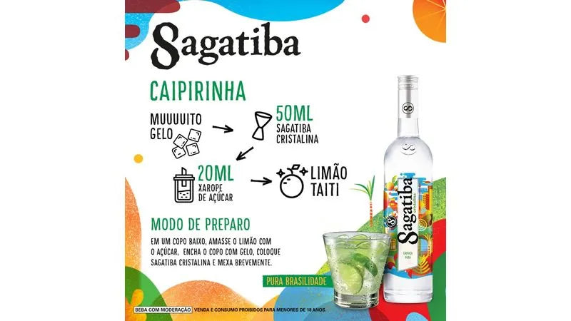 Sagatiba Cristalina Cachaça 700ml 38%