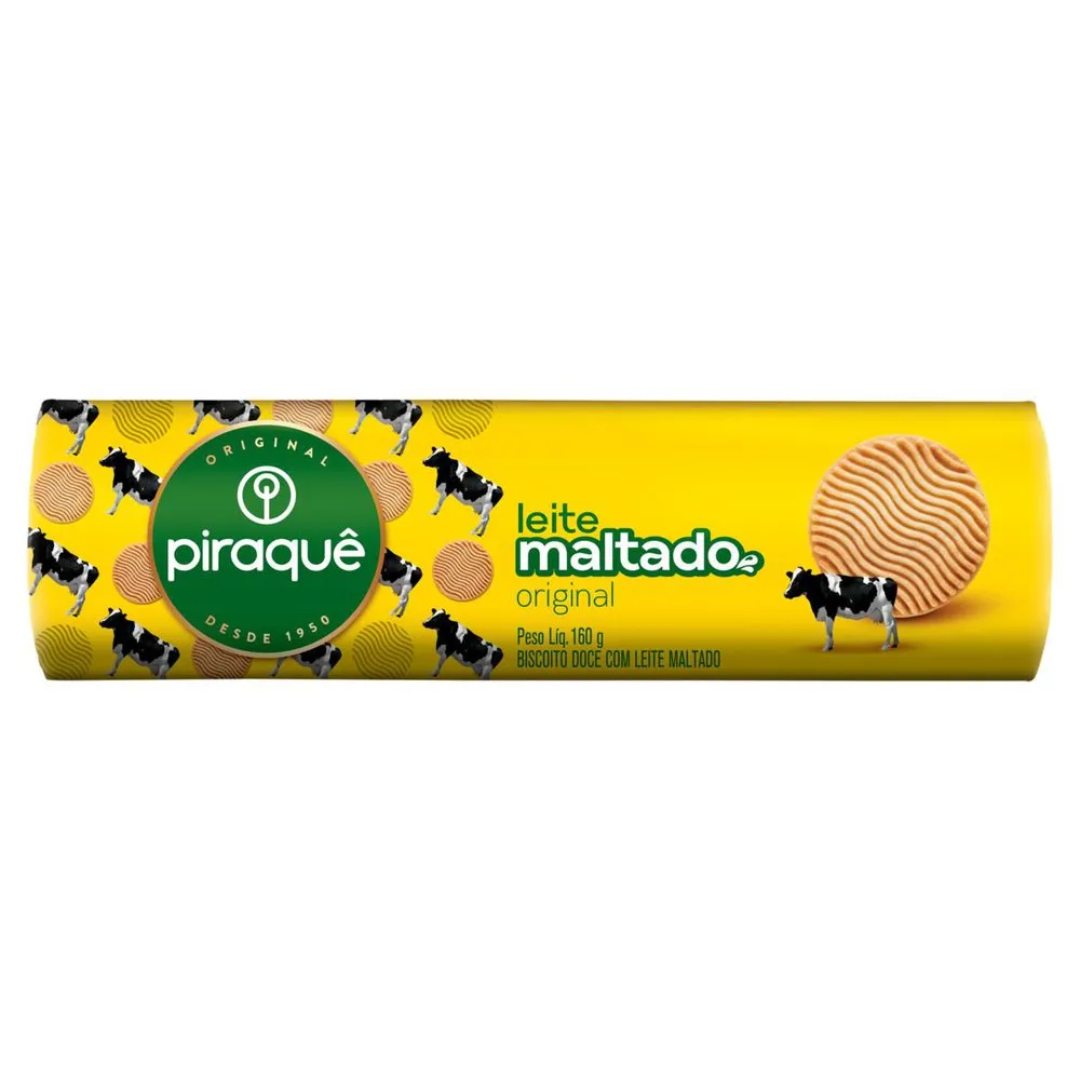 Piraquê Malted Milk Cookies "Leite Maltado" 132g