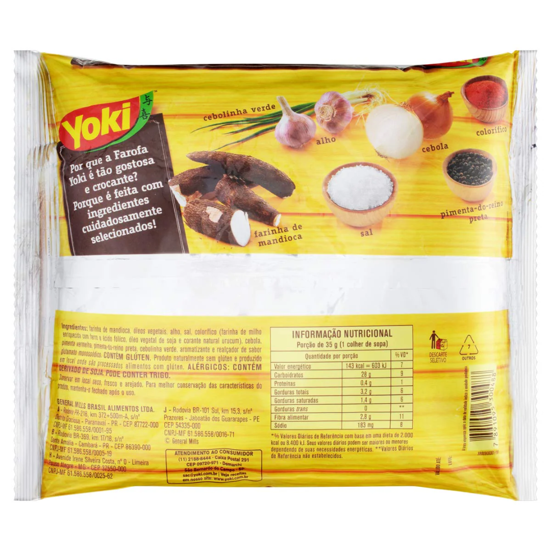 Yoki Seasoned Toasted Cassava Flour "Farofa" 400g