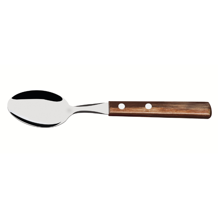 Tramontina Table Spoon with Stainless-Steel and Brown Polywood Handle