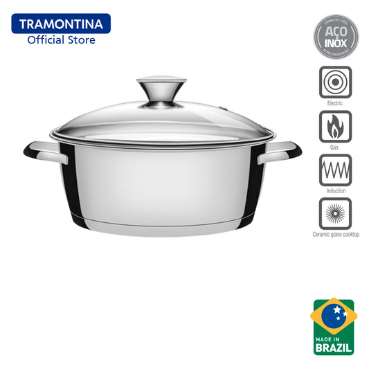 Tramontina Stainless Steel Pot/Casserole 24cm (Allegra)