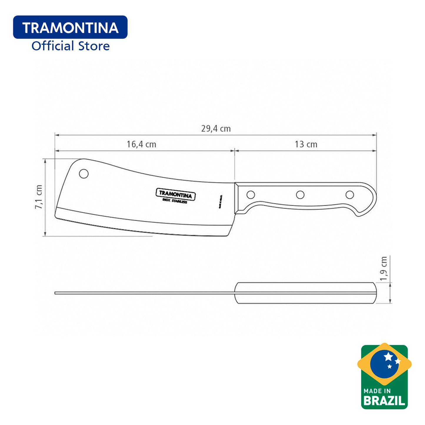 Tramontina Cleaver 6" (Polywood)