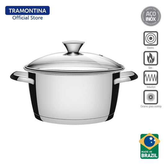 Tramontina Stainless Steel Deep Casserole 20cm (Allegra)