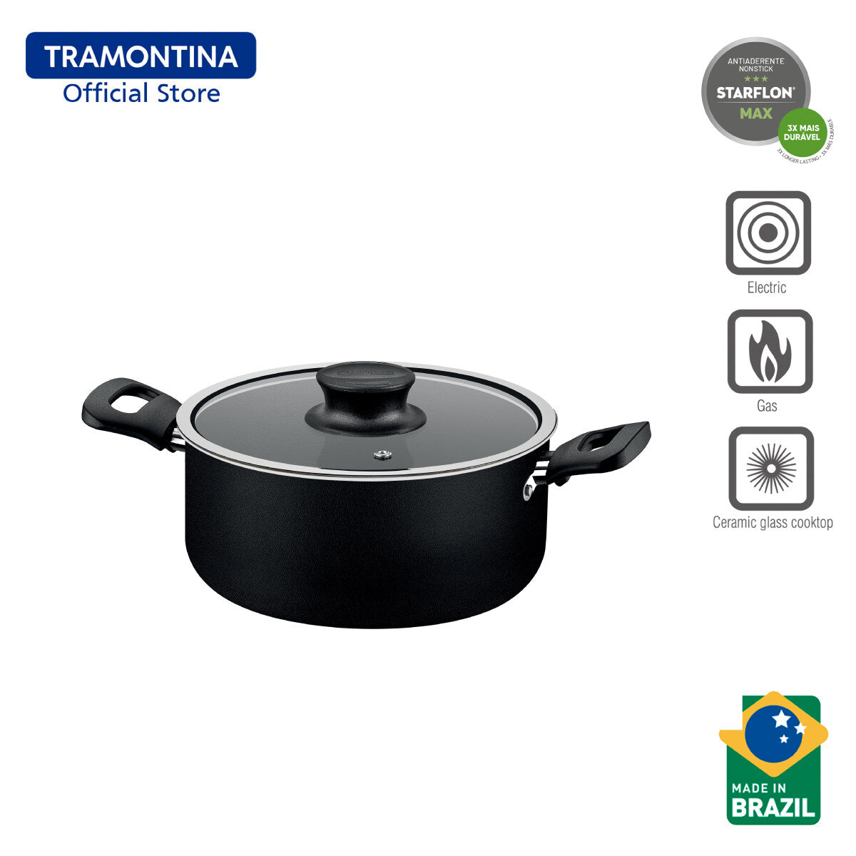 Tramontina Non Stick Casserole 20cm (Formia)