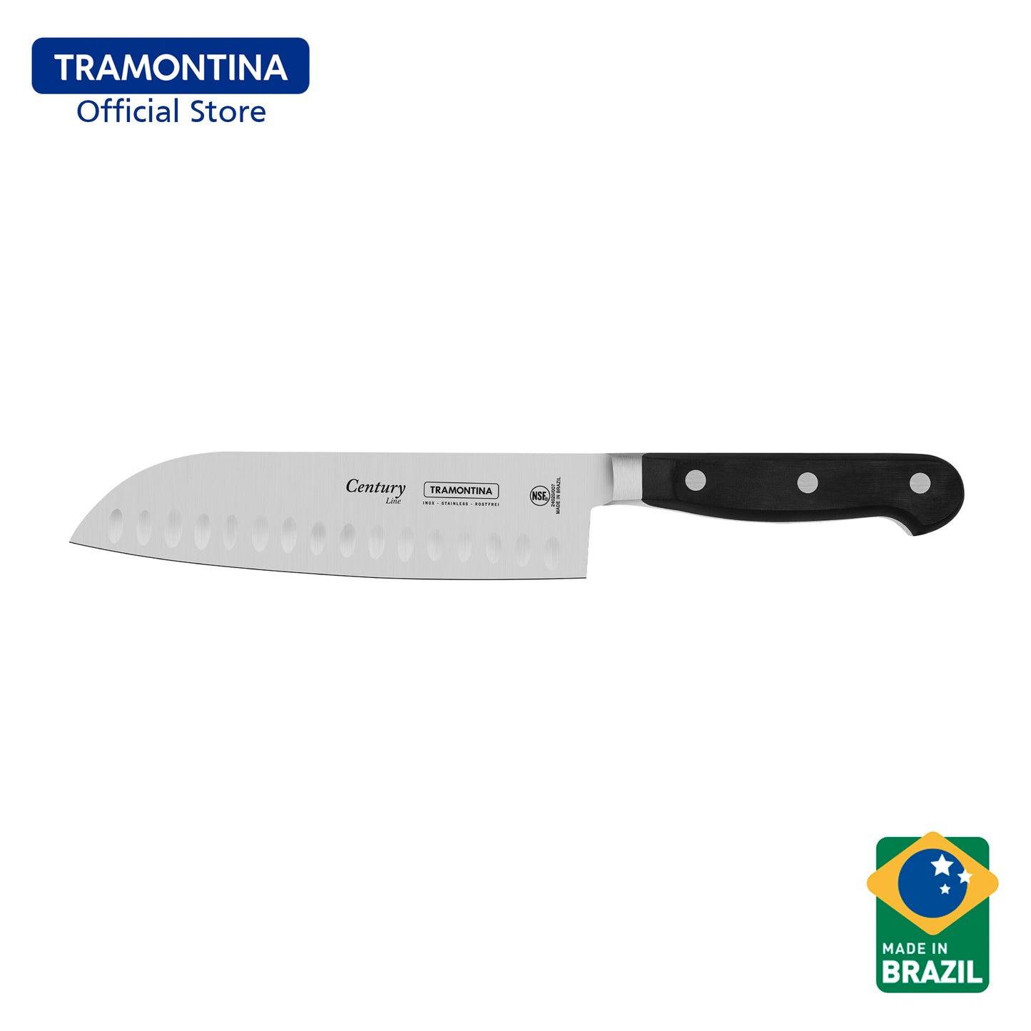 Tramontina Stainless Steel Cook's Santoku Knife 7" (Century)