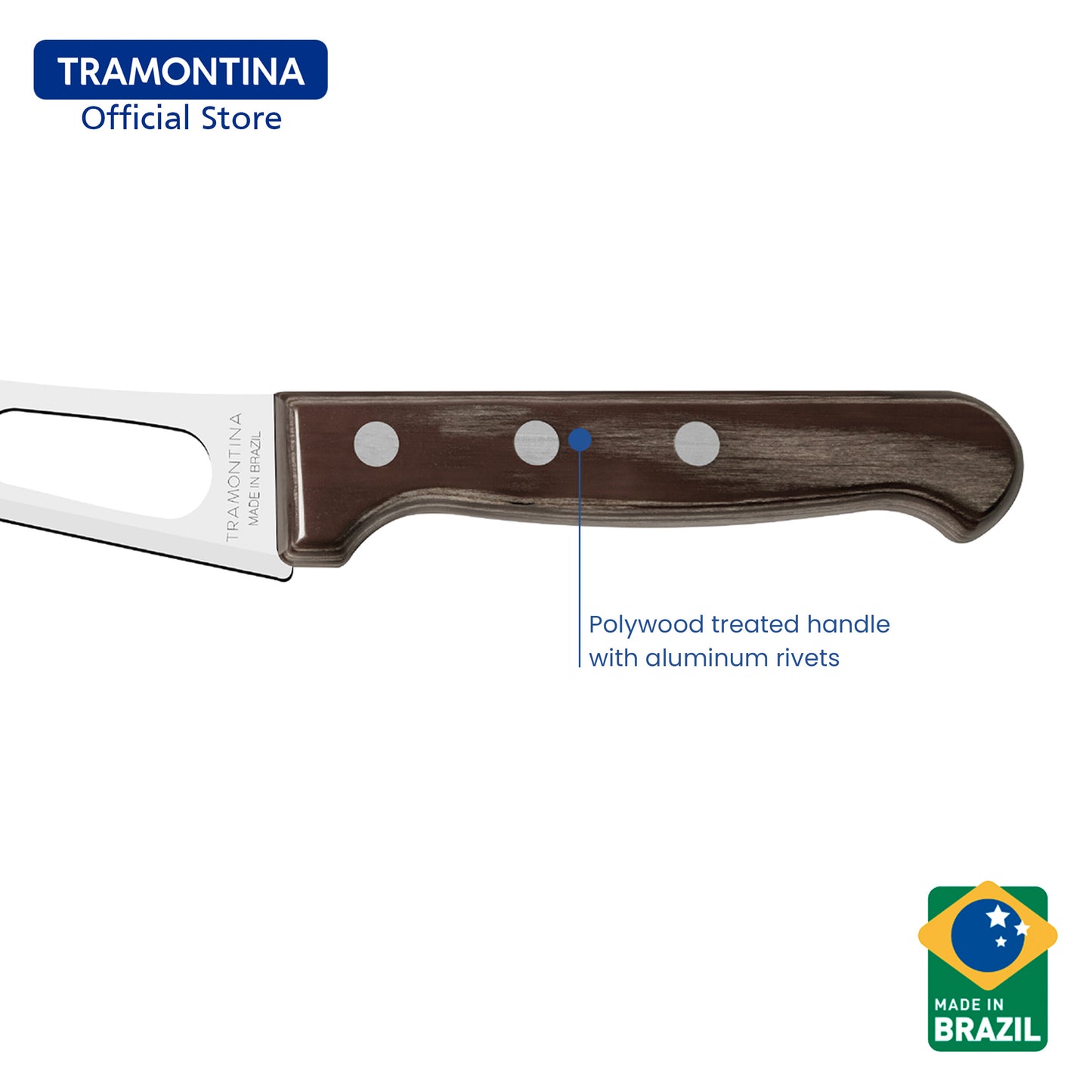 Tramontina Stainless Steel Cheese Knife 6" (Polywood)