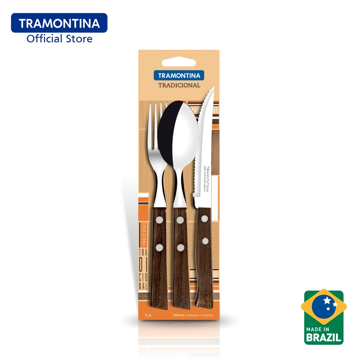 Tramontina Stainless Steel Tableware Set 3pcs (Traditional)