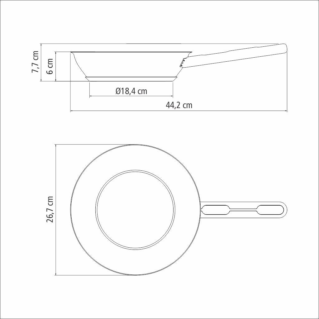 Tramontina Stainless Steel Frying Pan 24cm (Allegra)