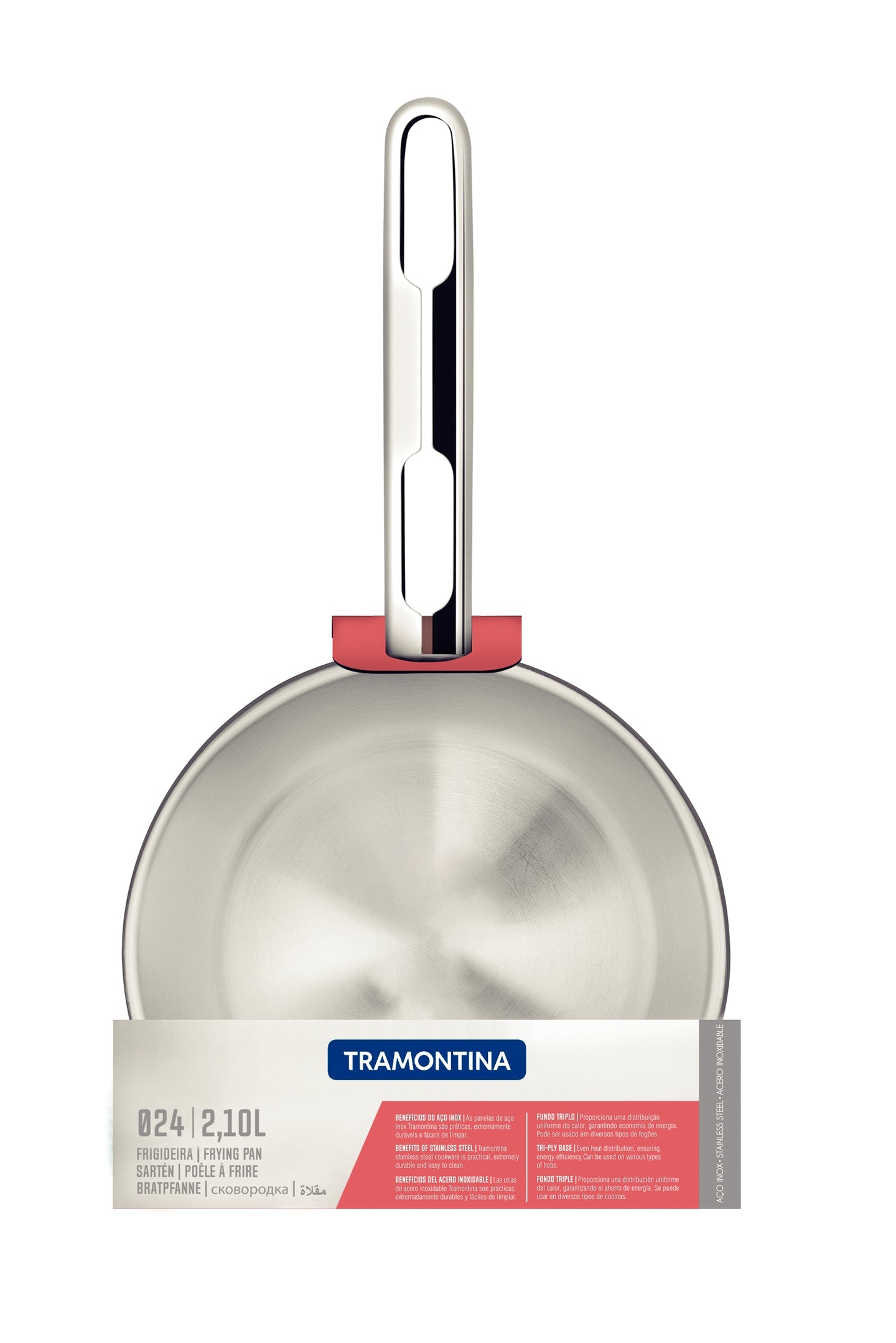 Tramontina Stainless Steel Frying Pan 24cm (Allegra)