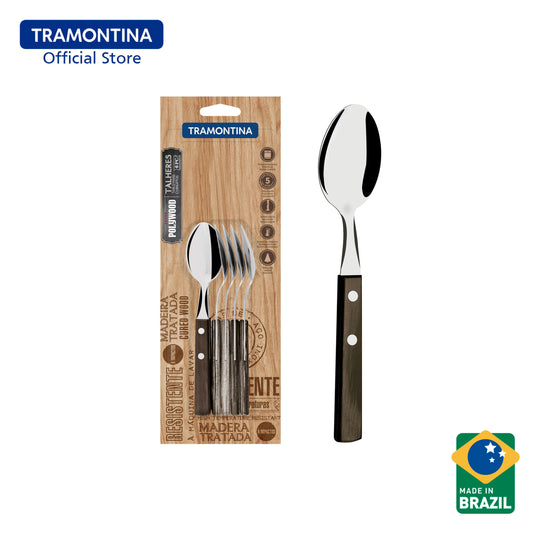 Tramontina Stainless Steel Tea Spoon Set 6pcs (Polywood)