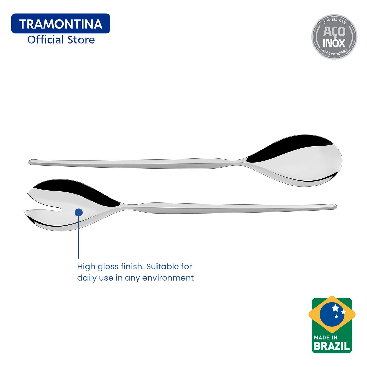 Tramontina Stainless Steel Salad Set (Essentials)