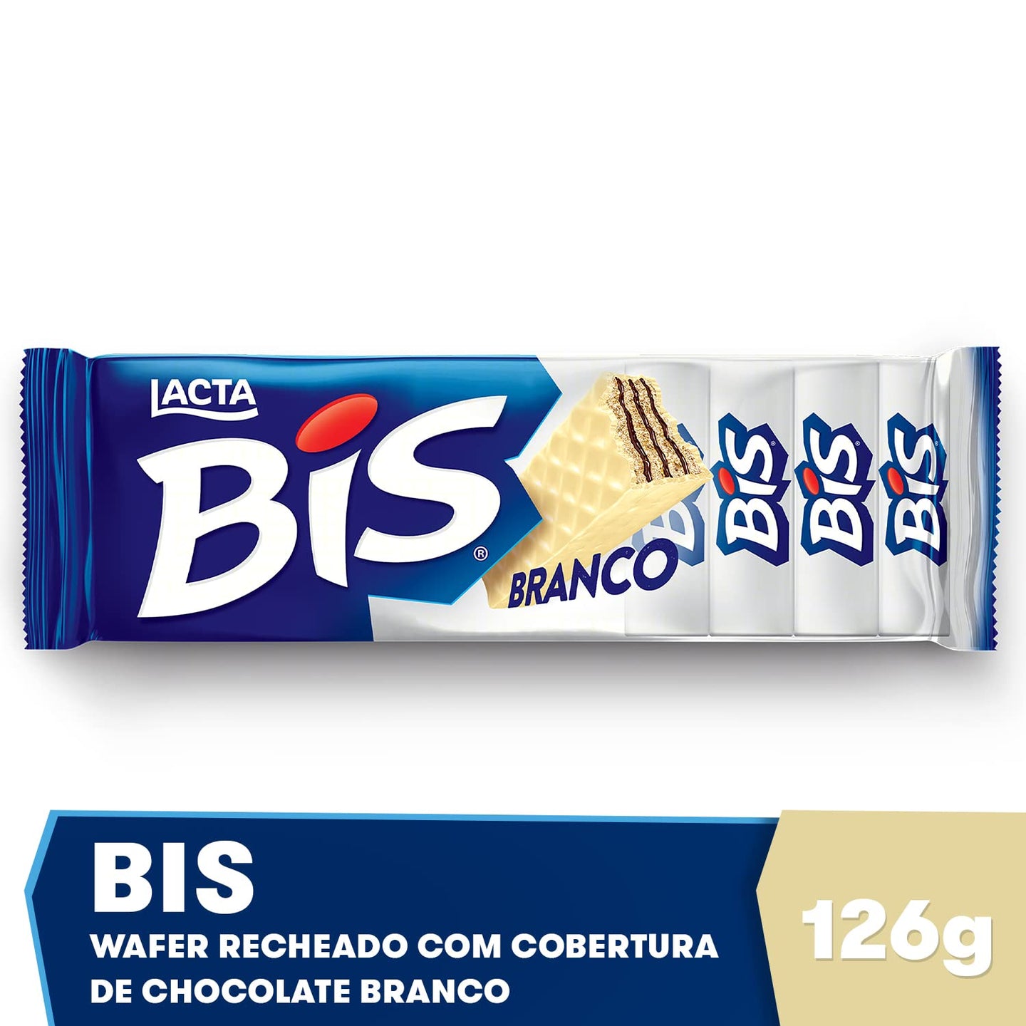 Lacta Bis White Chocolate Wafer Biscuit 100g