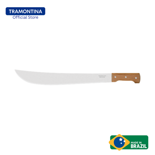 Tramontina 20" Carbon Steel Blade Forest Machete with Wooden Handle (Parang Hutan)