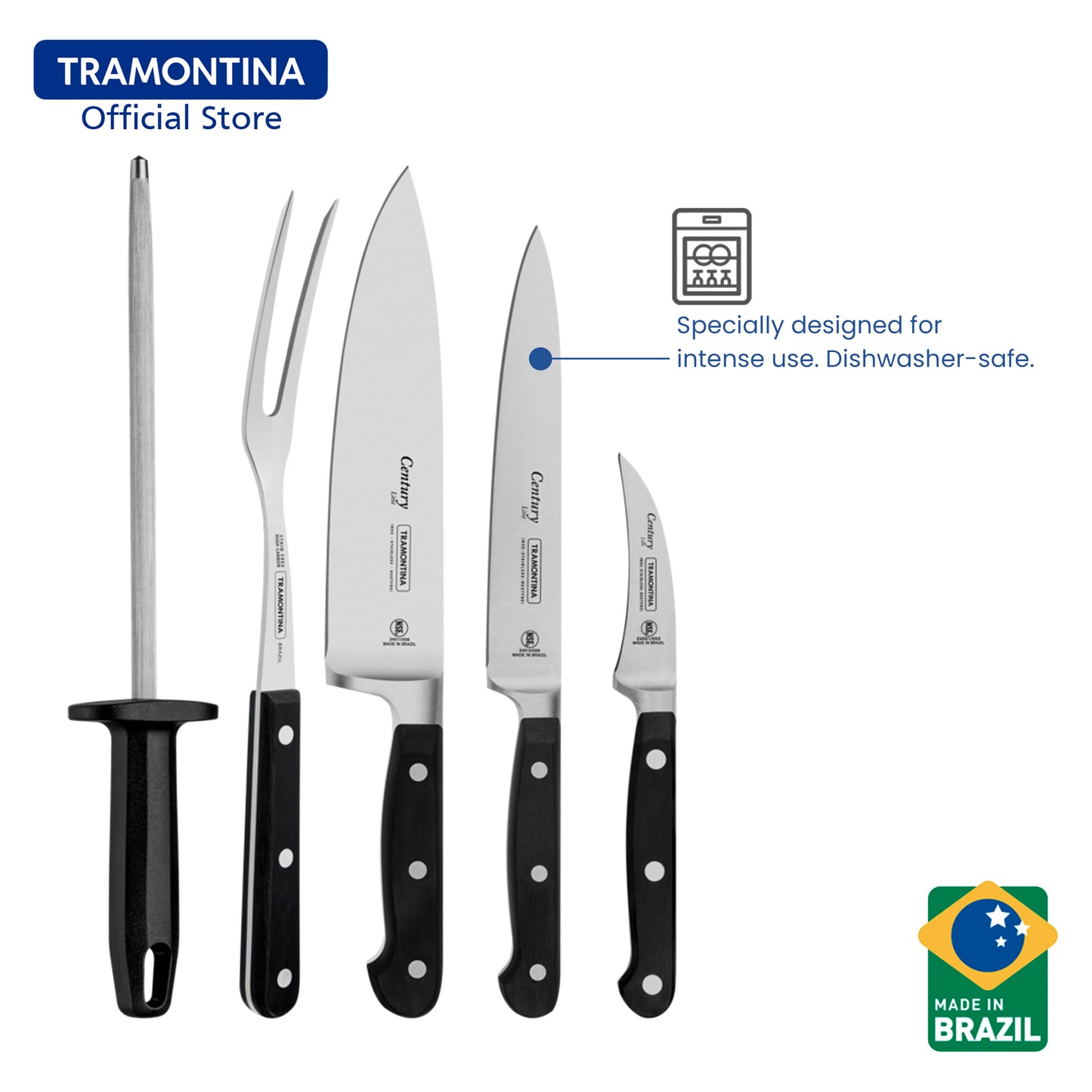 Tramontina Stainless Steel Knife Set 6pcs (Century)