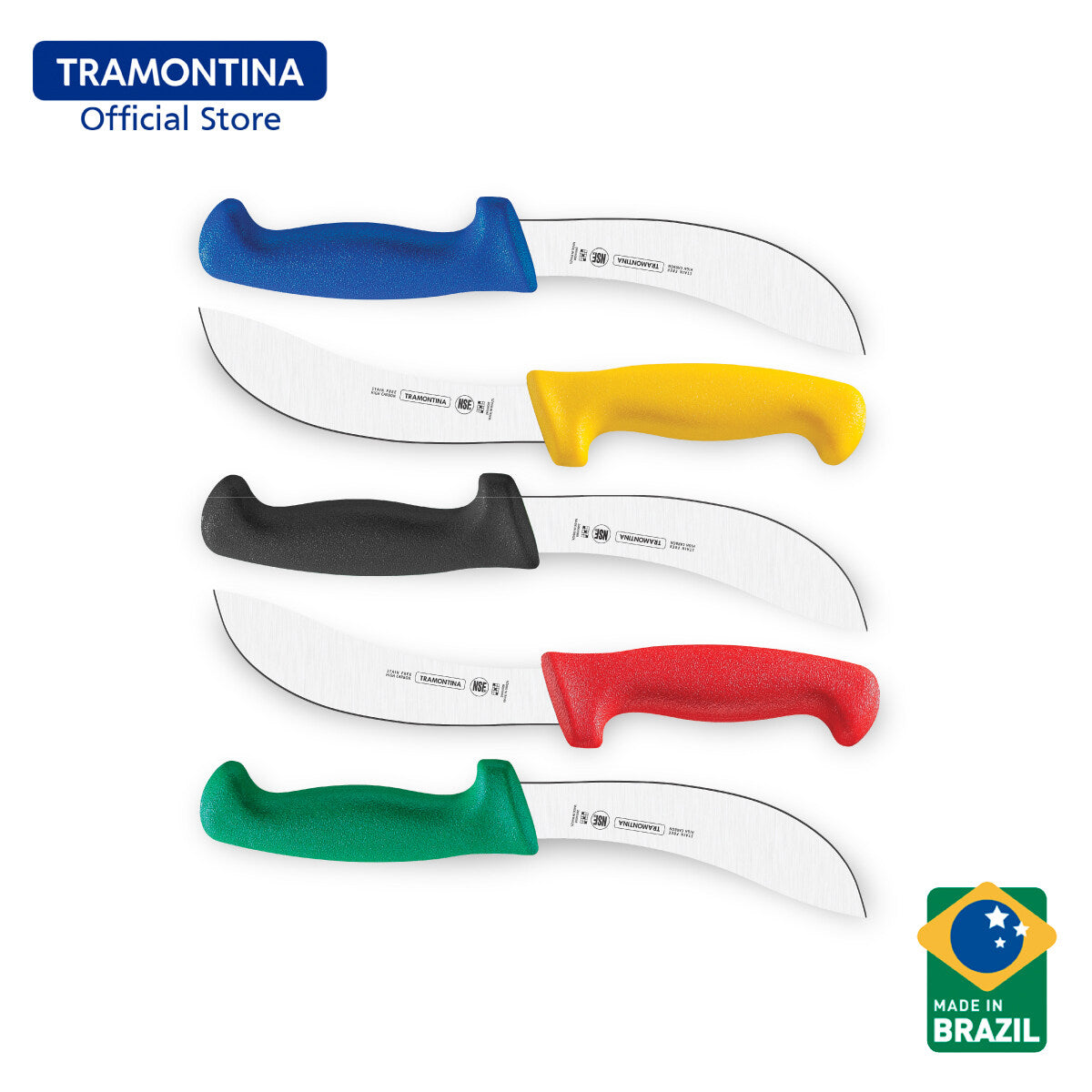 Tramontina Skinning Knife with Antibacterial Protection Handle 6" (Professional Master) 6 Colors