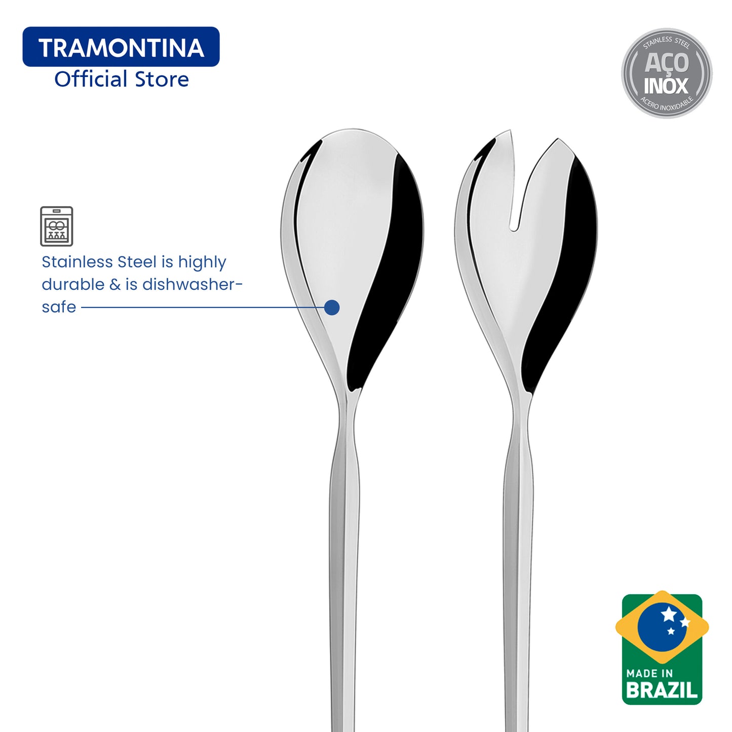 Tramontina Stainless Steel Salad Set (Essentials)