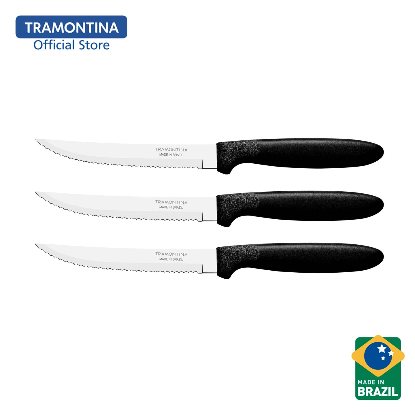 Tramontina Stainless Steel Steak Knife Set 3pcs (Ipanema)