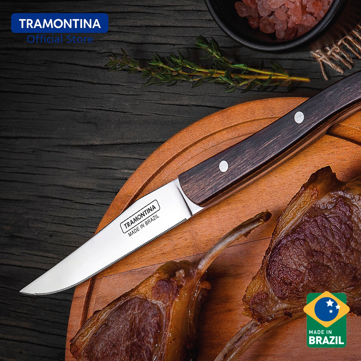 Tramontina Steak Knife Set 4pcs (Polywood)