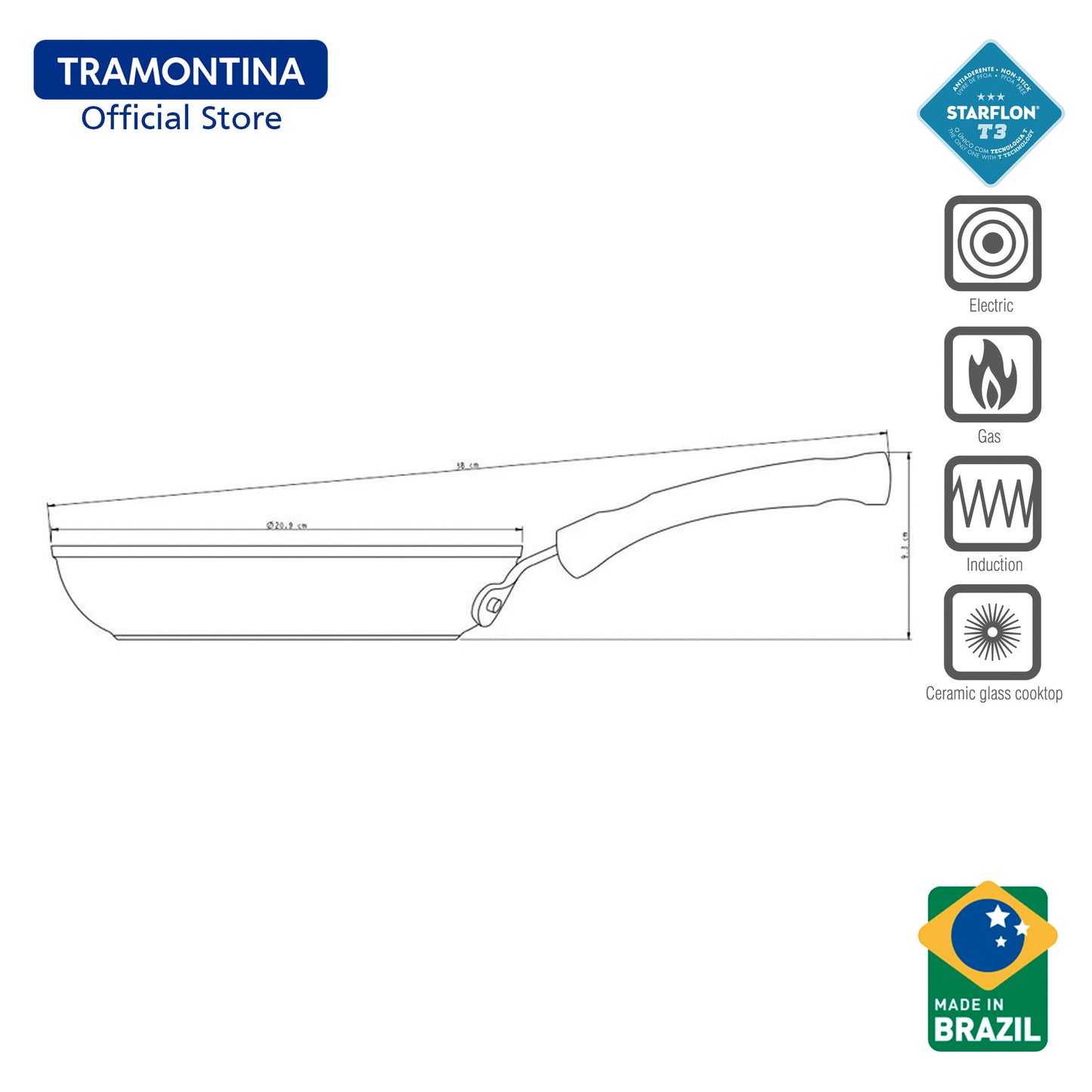 Tramontina Non Stick Frying Pan 20cm (Professional)