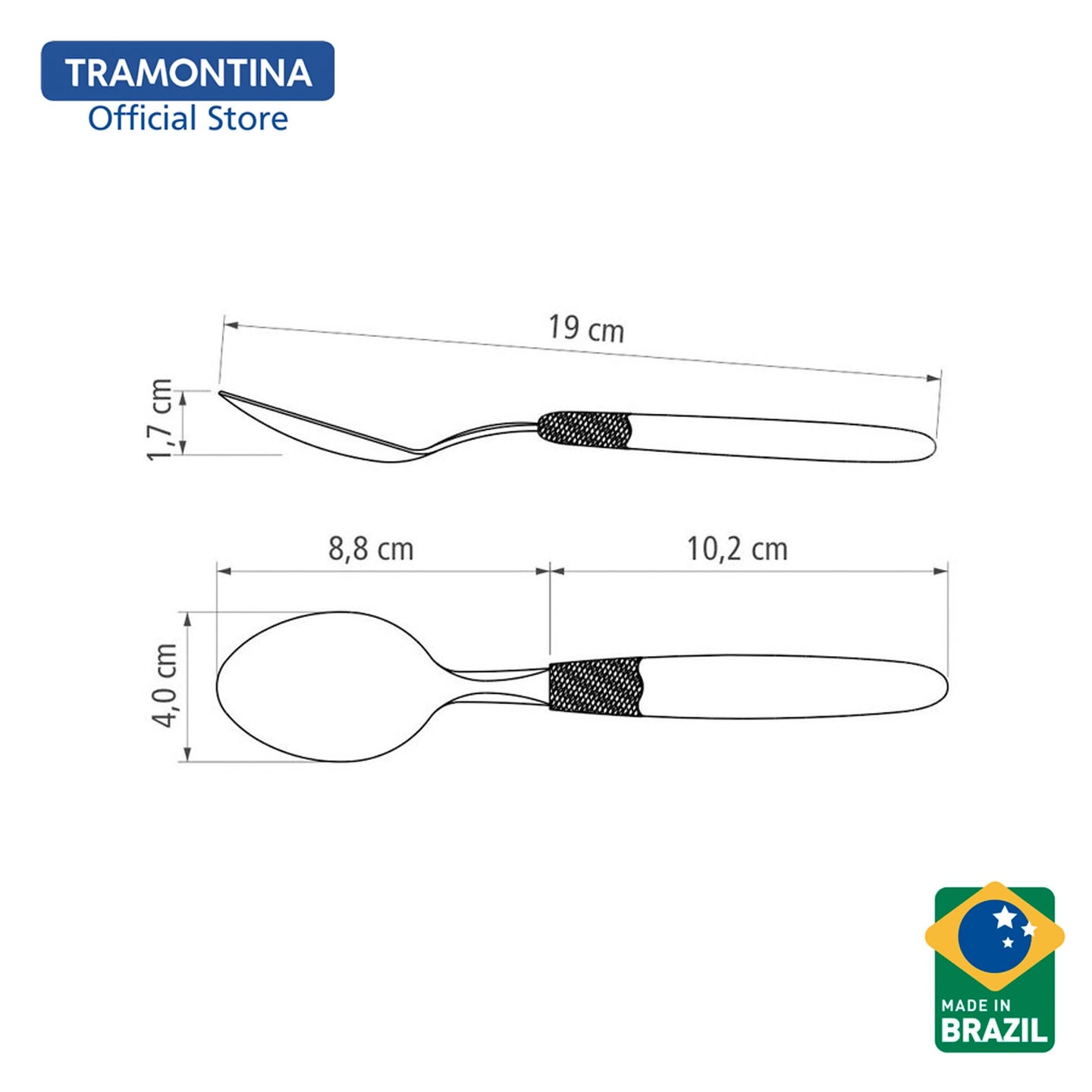 Tramontina Stainless Steel Table Spoon Set 3pcs (Ipanema)