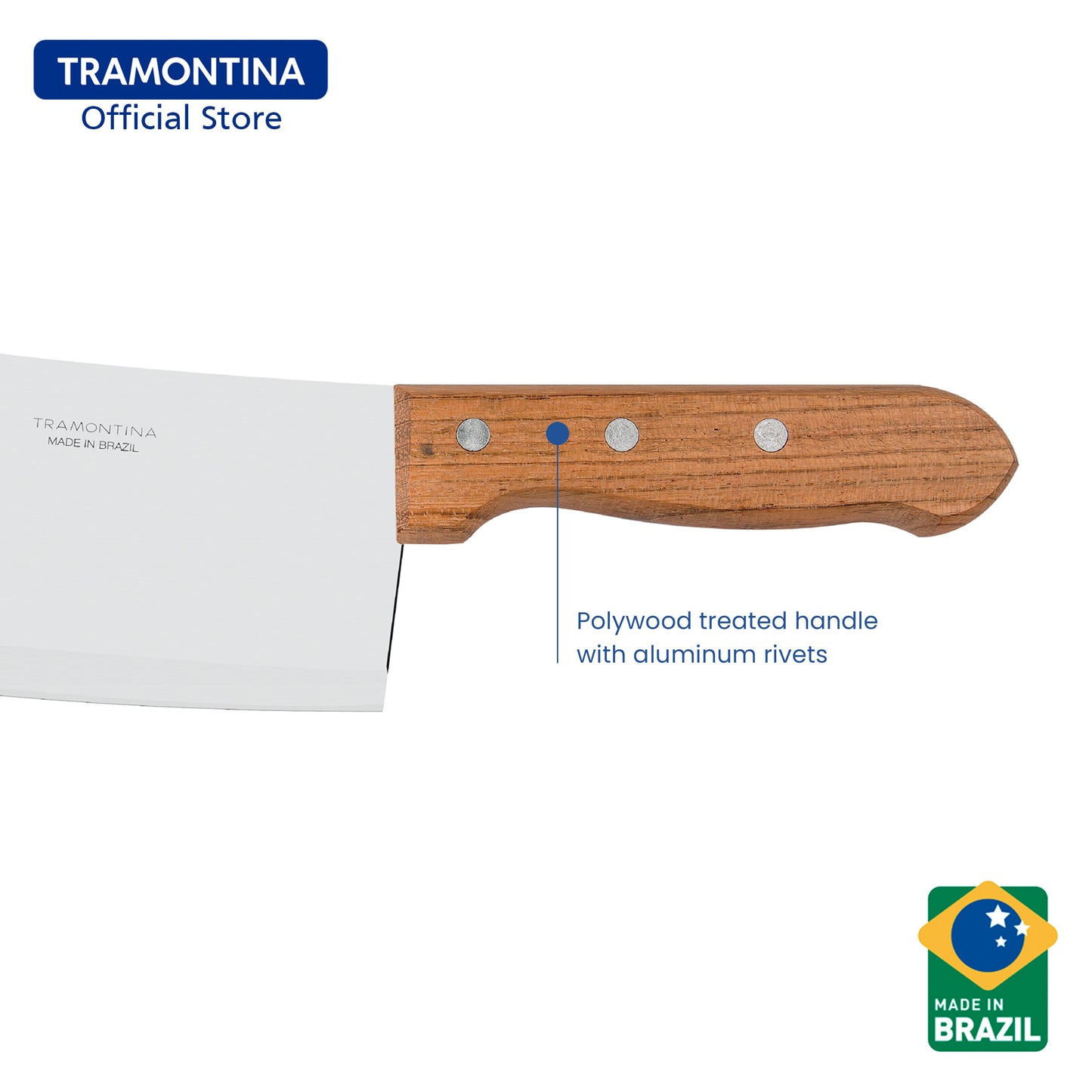 Tramontina Stainless Steel Cleaver 7" (Dynamic)