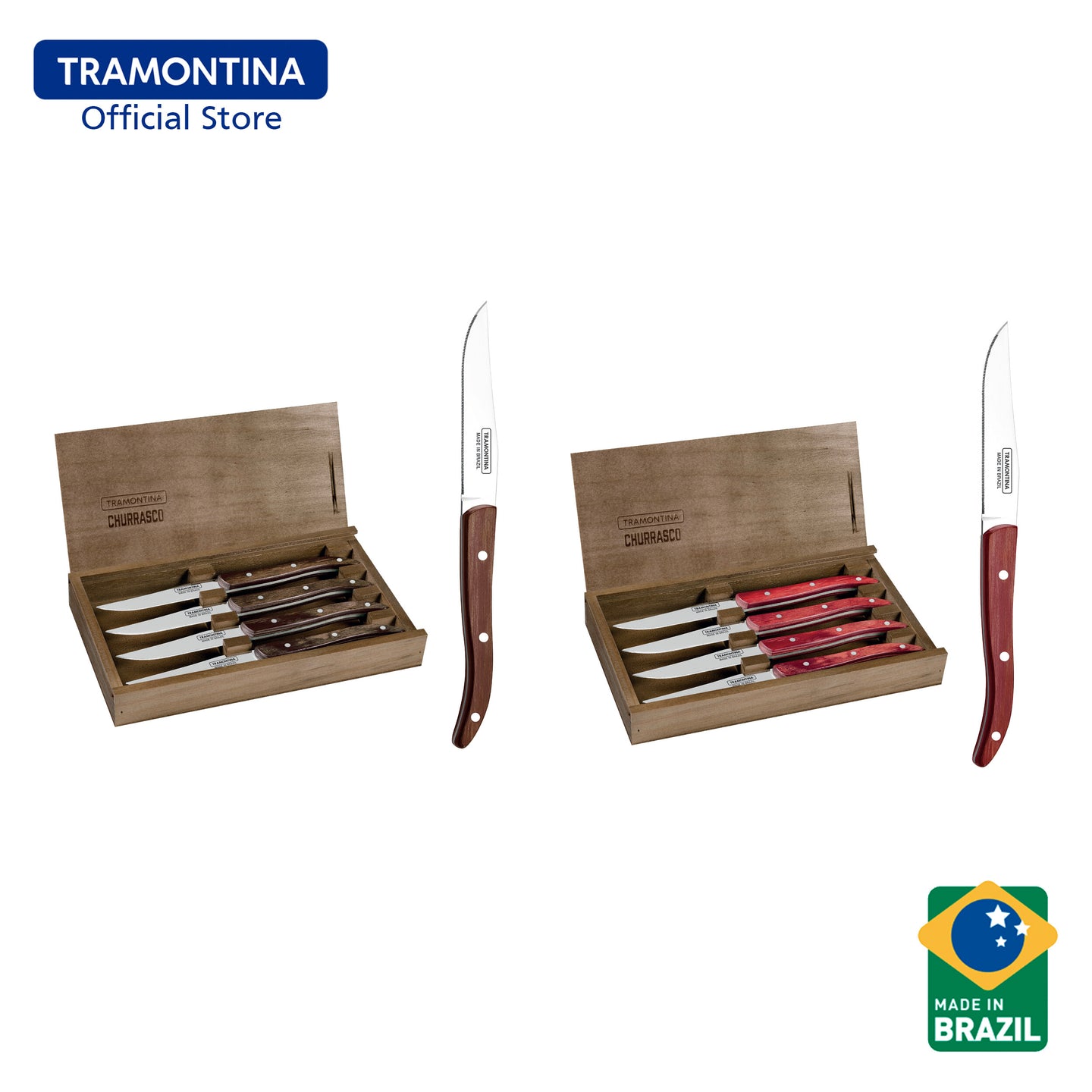 Tramontina Steak Knife Set 4pcs (Polywood)