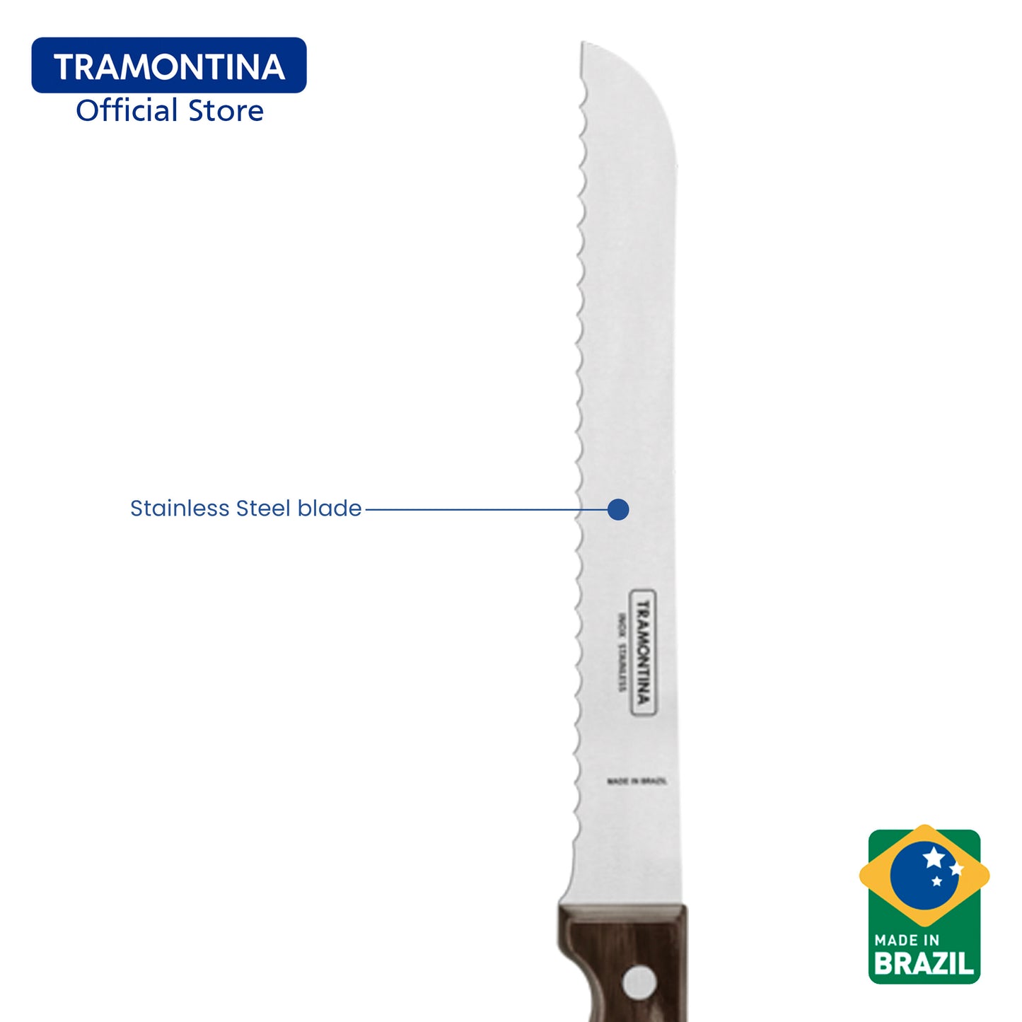 Tramontina Bread Knife 7" (Polywood)