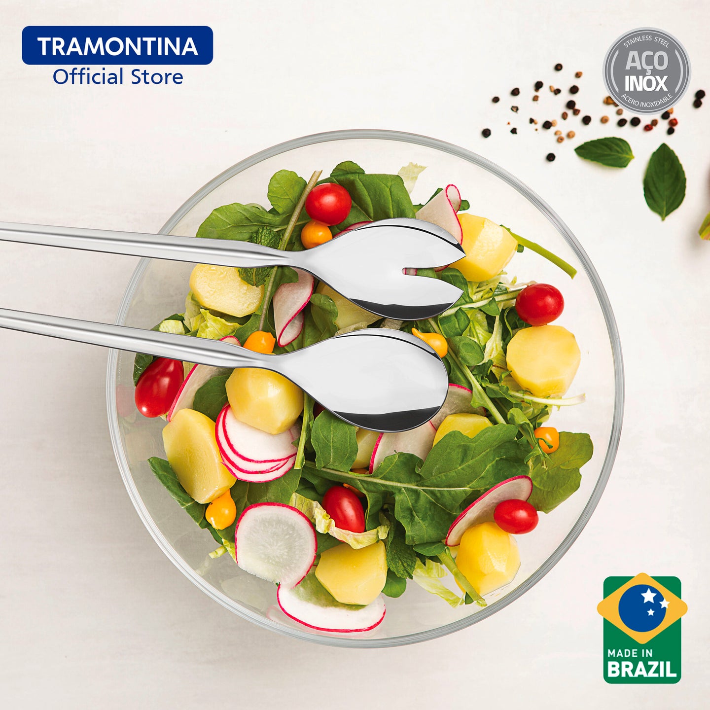 Tramontina Stainless Steel Salad Set (Essentials)