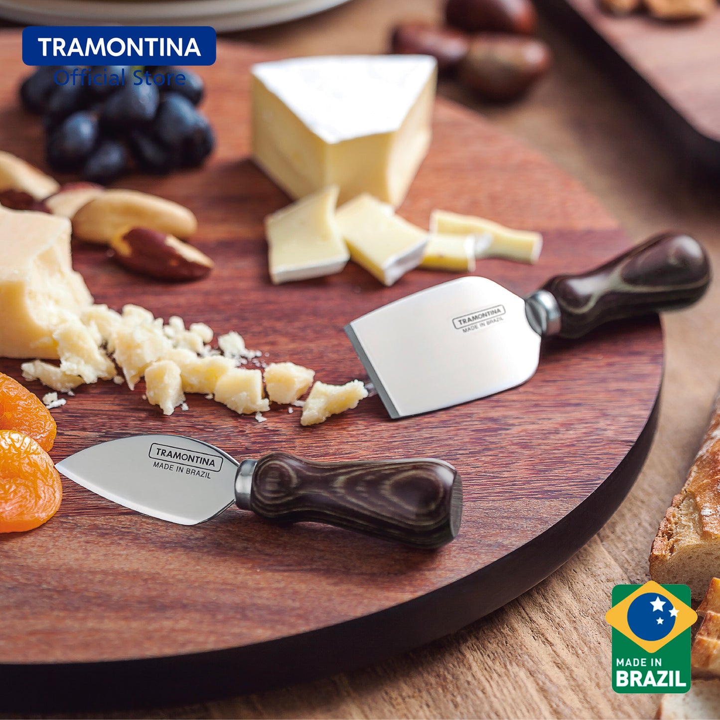 Tramontina Stainless Steel Cheese Knife Set 5pcs (Polywood)