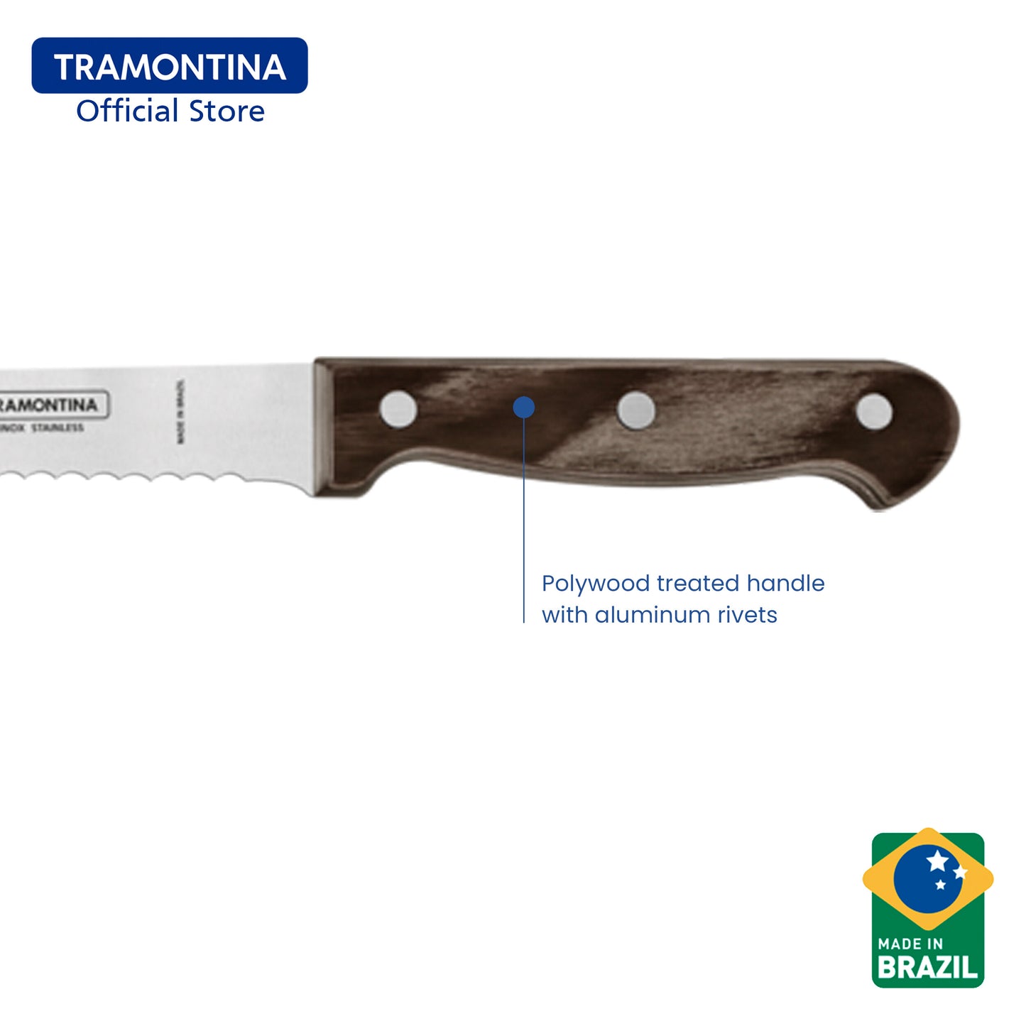 Tramontina Bread Knife 7" (Polywood)