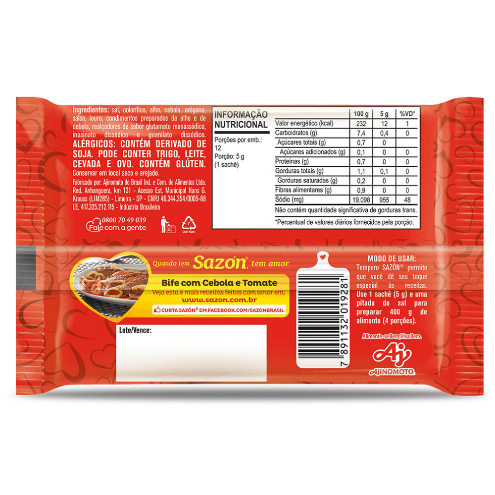 Ajinomoto Sazón Seasoning for Meat 60g