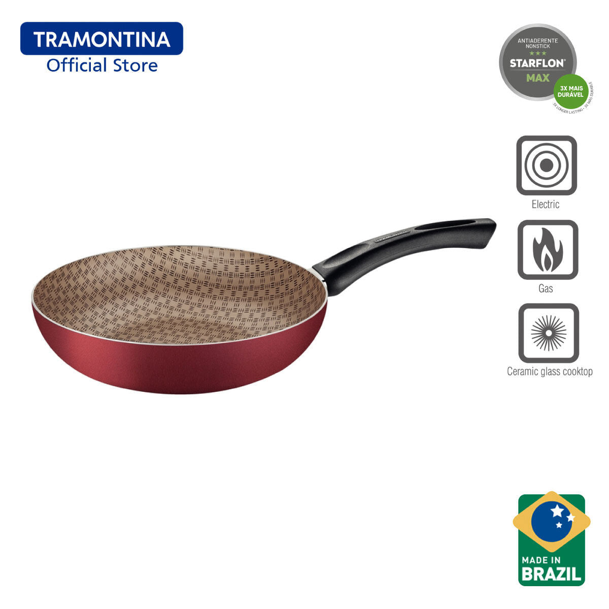 Tramontina Non Stick Deep Stir - Frying Pan 28cm (Paris)