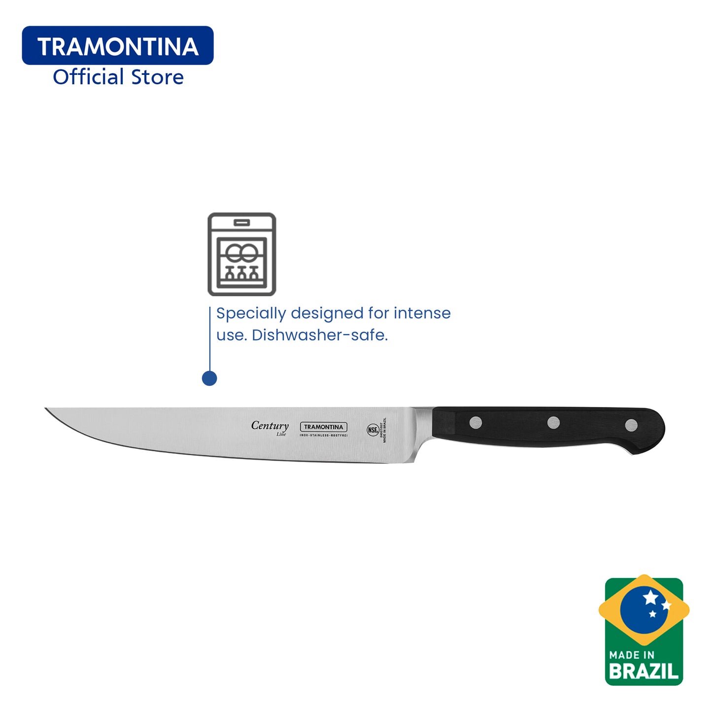 Tramontina Stainless Steel Utility Knife 7" (Century)