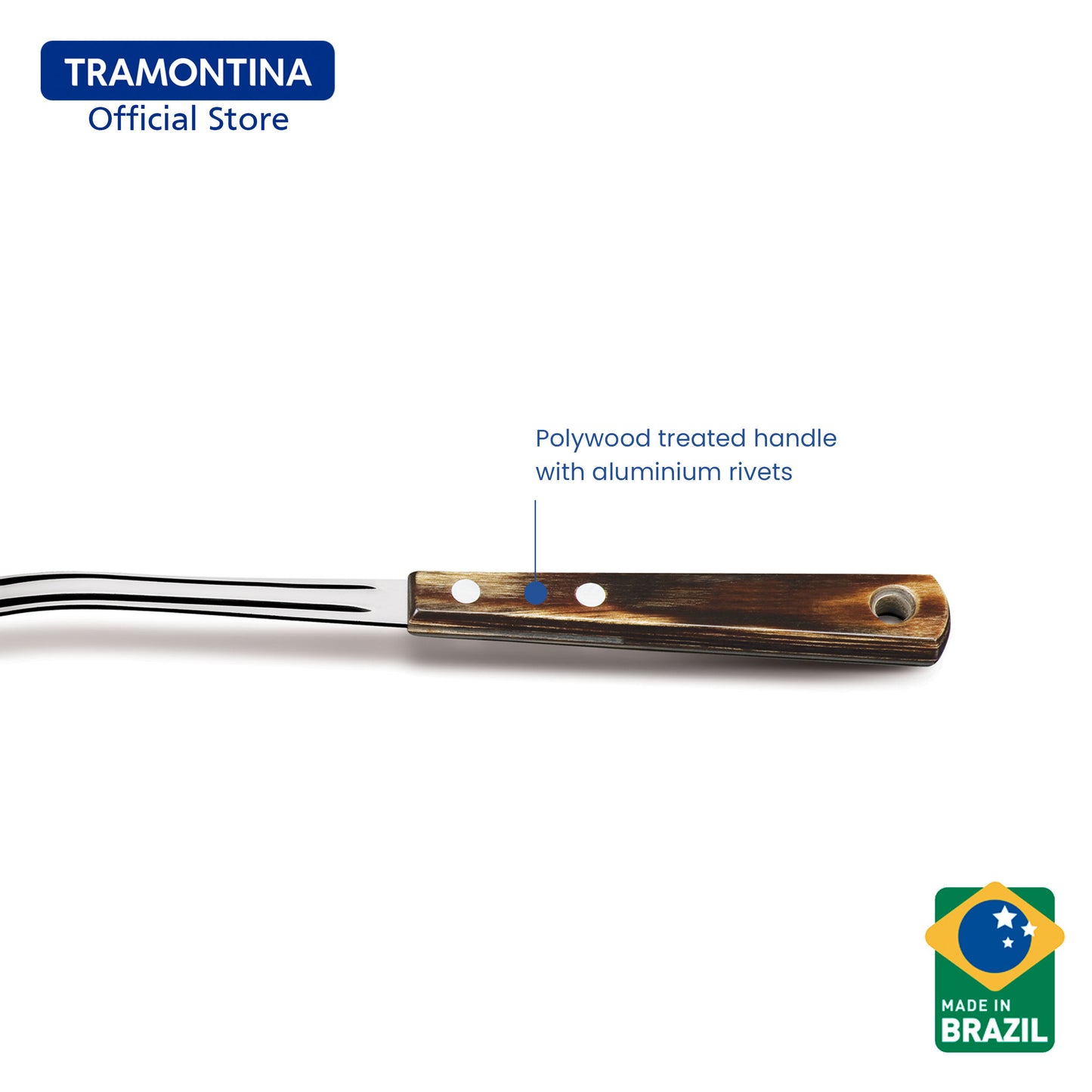 Tramontina Stainless Steel Slotted Spatula/Turner (Polywood)