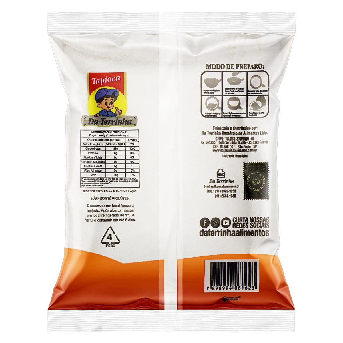 Da Terrinha Hydrated Cassava Starch "Tapioca" 500g