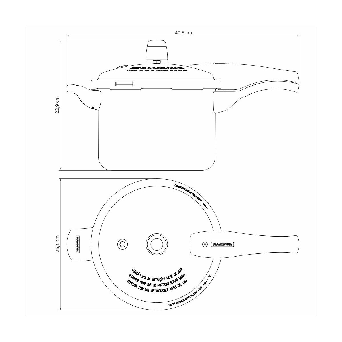 Tramontina Pressure Cooker Vancouver 20cm/4.5L